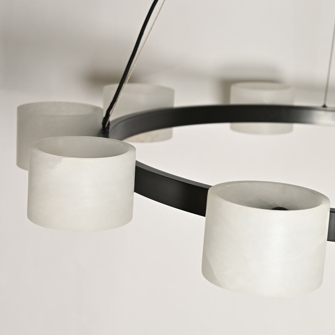 Alstar 10-holders Cloudy Alabaster Cylinders Chandelier - Modern Simplicity - BRILLIANT MAKER