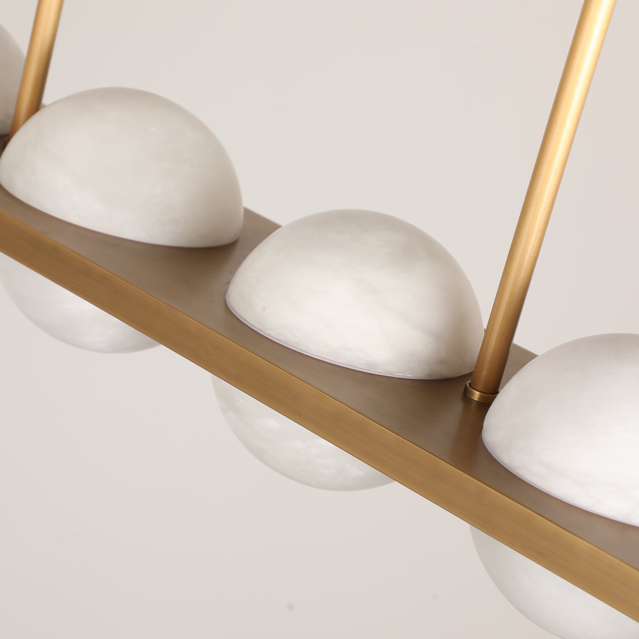 Saturn Alabaster Pendant Light for Dining Table - 6 Globes (BRCH9190-6) - BRILLIANT MAKER