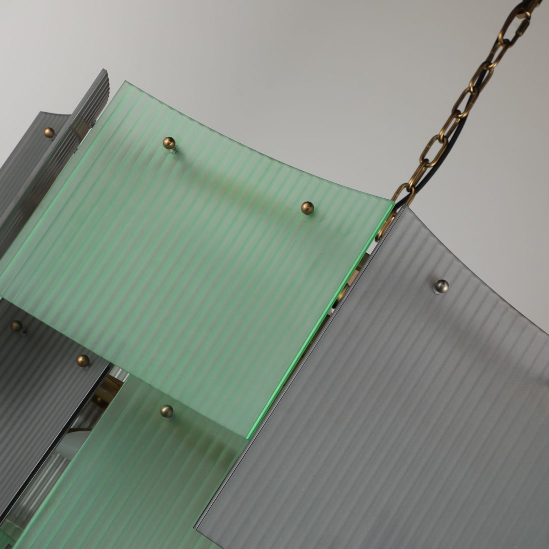 BRCH9198GN-80 Babel Dream Vertical Texture Glass Chandelier | Modern Simplicity | BRILLIANT-MAKER - BRILLIANT MAKER