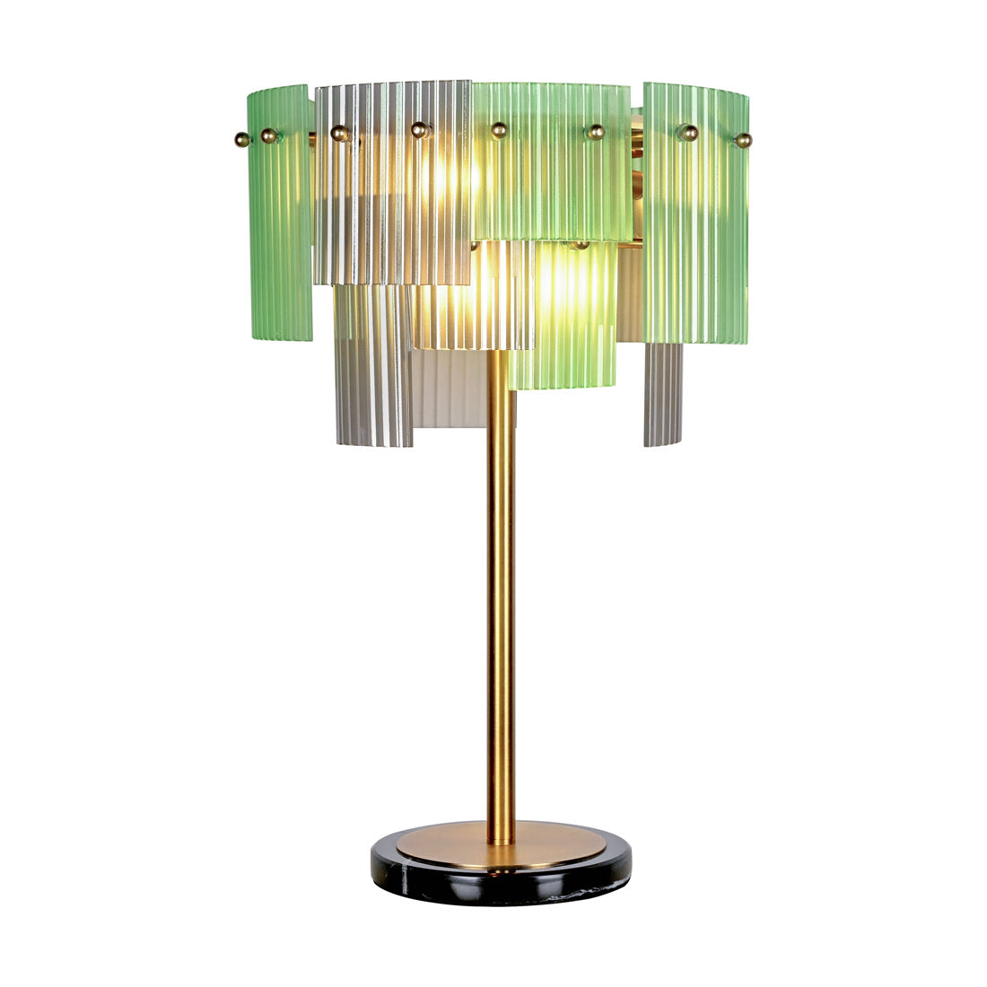 BRTL3378GN Babel Dream Vertical Texture Glass Table Lamp | Modern Simplicity | BRILLIANT-MAKER - BRILLIANT MAKER