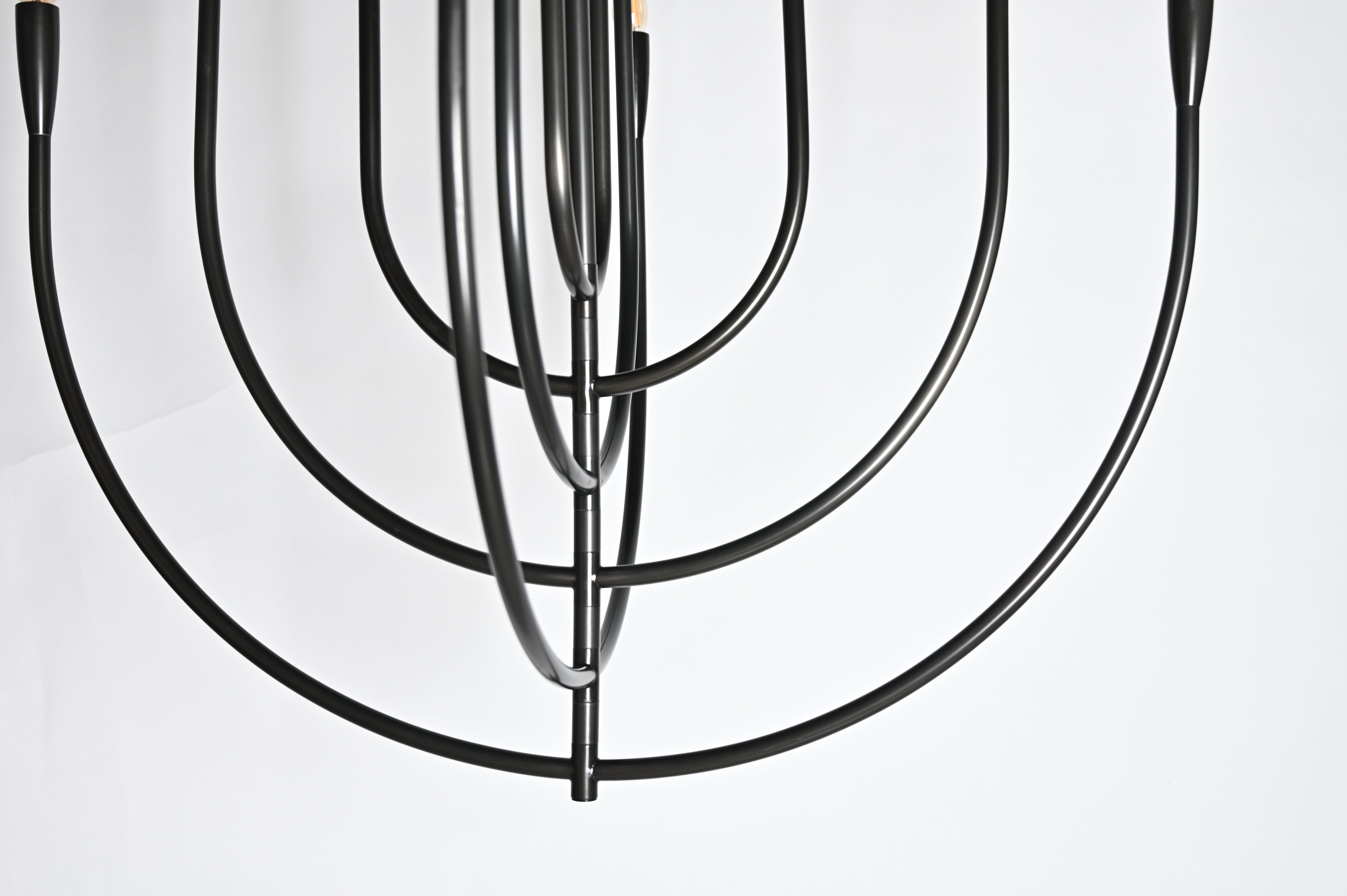 BRCH9173-12BZ 12-Light Hand-Dyed Antique Brass Chandelier | American Elegance | Custom Chandelier - BRILLIANT MAKER