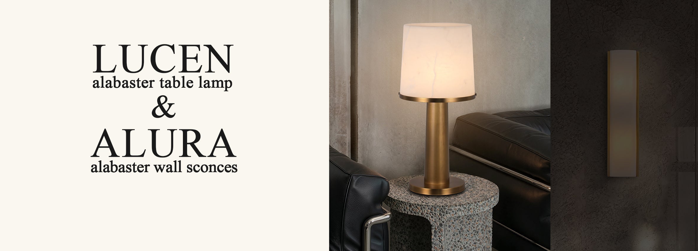 Bellalumax Nov.Lucen Table Lamp & Alura wall sconces