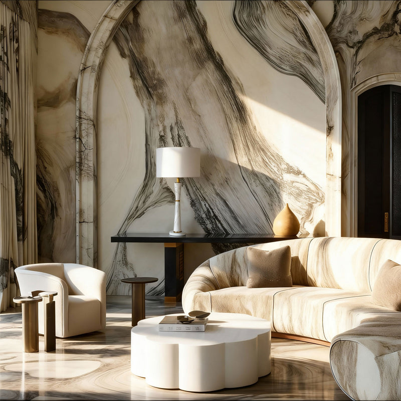 MARGUERITE White Marble Table Lamp