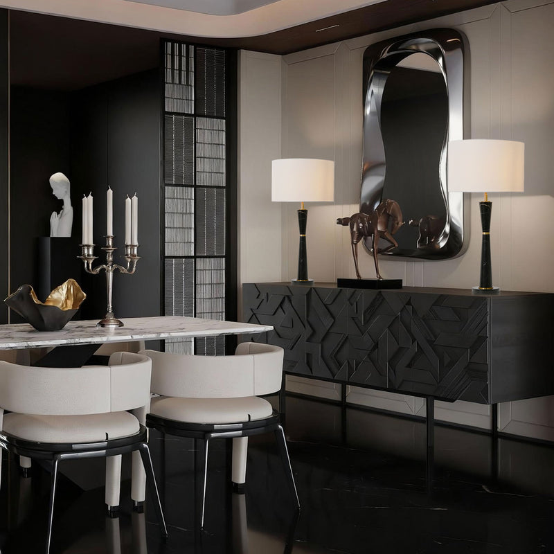 MARGUERITE Black Marble Table Lamp – BELLALUMAX 211002