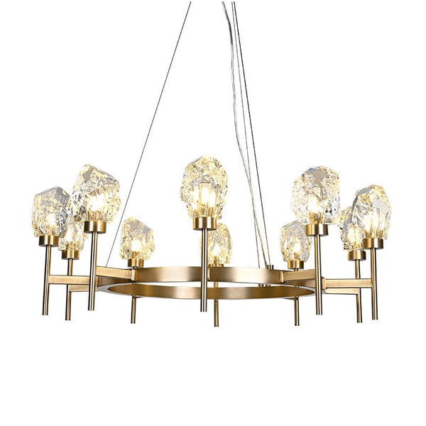 Lambert Glacier irregular solid crystal glass chandelier | BRCH9162-10 - BRILLIANT MAKER
