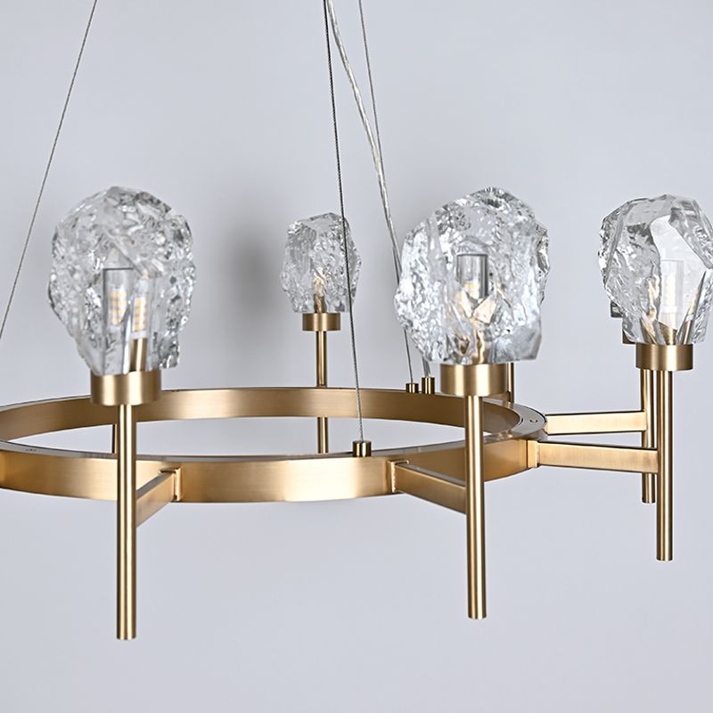 Lambert Glacier irregular solid crystal glass chandelier | BRCH9162-10 - BRILLIANT MAKER
