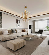 BRCH9173-12AB 12-Holders Hand-Dyed Antique Brass Chandelier | American Elegance | Chandelier OEM/ODM - BRILLIANT MAKER