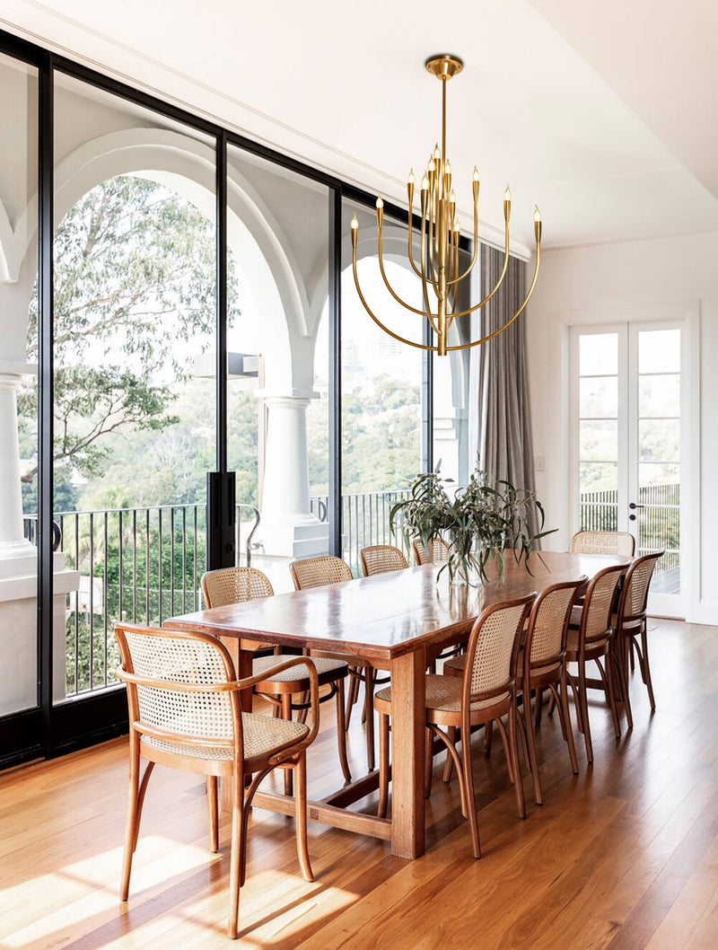 BRCH9173-12AB 12-Holders Hand-Dyed Antique Brass Chandelier | American Elegance | Chandelier OEM/ODM - BRILLIANT MAKER