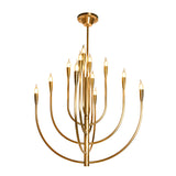 BRCH9173-12AB 12-Holders Hand-Dyed Antique Brass Chandelier | American Elegance | Chandelier OEM/ODM - BRILLIANT MAKER