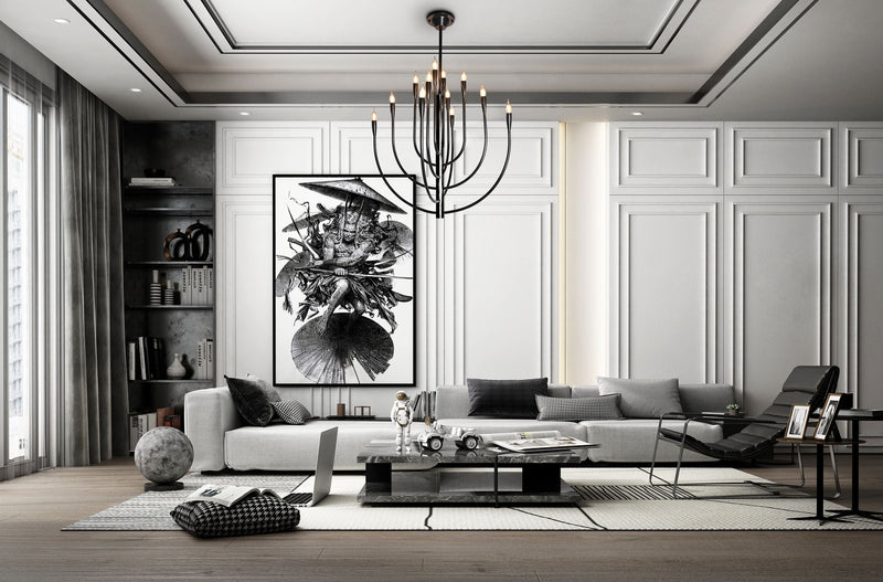 BRCH9173-12BZ 12-Light Hand-Dyed Antique Brass Chandelier | American Elegance | Custom Chandelier - BRILLIANT MAKER