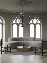 BRCH9173-12BZ 12-Light Hand-Dyed Antique Brass Chandelier | American Elegance | Custom Chandelier - BRILLIANT MAKER