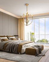 BRCH9173-8AB 8-Holders Hand-Dyed Antique Brass Chandelier | American Elegance | American Style Lighting - BRILLIANT MAKER