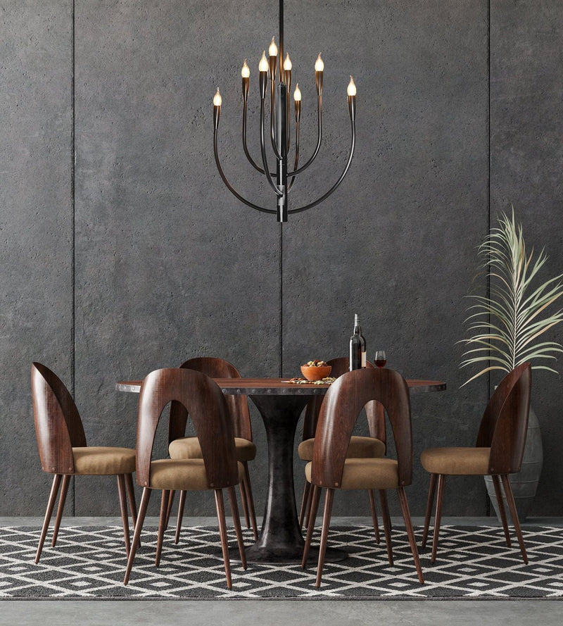 BRCH9173-8BZ 8-Holders Hand-Dyed Antique Brass Chandelier | American Elegance | American Style Lighting - BRILLIANT MAKER