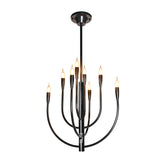 BRCH9173-8BZ 8-Holders Hand-Dyed Antique Brass Chandelier | American Elegance | American Style Lighting - BRILLIANT MAKER