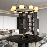 Alstar 10-holders Cloudy Alabaster Cylinders Chandelier - Modern Simplicity - BRILLIANT MAKER