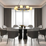 Alstar 10-holders Cloudy Alabaster Cylinders Chandelier - Modern Simplicity - BRILLIANT MAKER