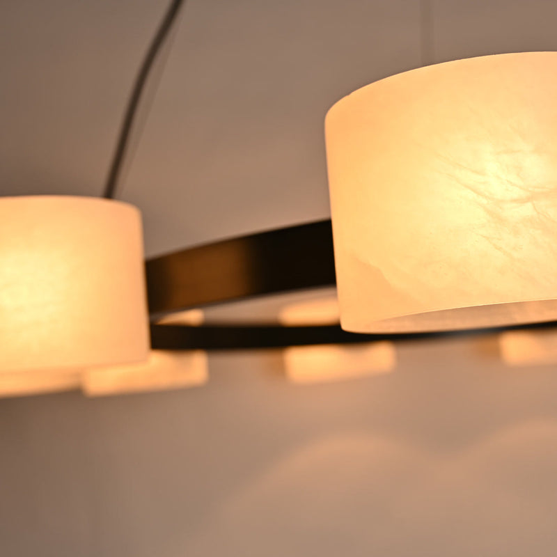 Alstar 10-holders Cloudy Alabaster Cylinders Chandelier - Modern Simplicity - BRILLIANT MAKER