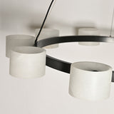 Alstar 10-holders Cloudy Alabaster Cylinders Chandelier - Modern Simplicity - BRILLIANT MAKER