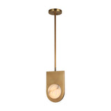 BRCH9190-1 Saturn Alabaster Pendant Light - Single Globe - BRILLIANT MAKER