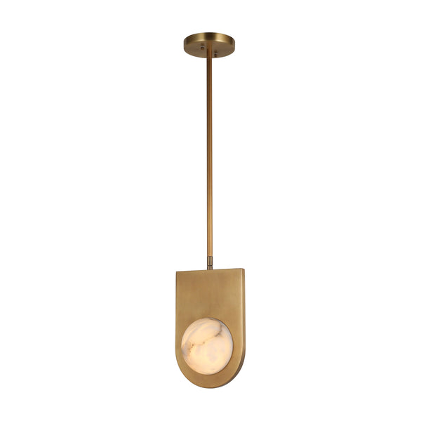 BRCH9190-1 Saturn Alabaster Pendant Light - Single Globe - BRILLIANT MAKER