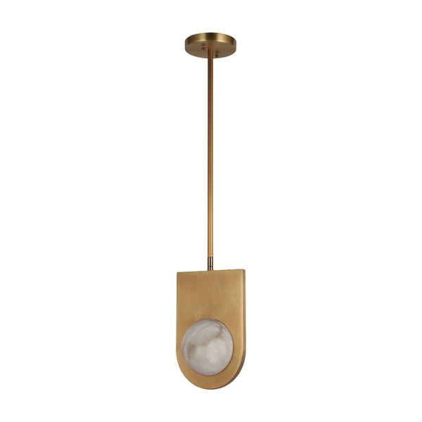 BRCH9190-1 Saturn Alabaster Pendant Light - Single Globe - BRILLIANT MAKER