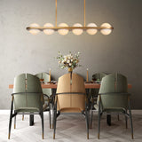 Saturn Alabaster Pendant Light for Dining Table - 6 Globes (BRCH9190-6) - BRILLIANT MAKER