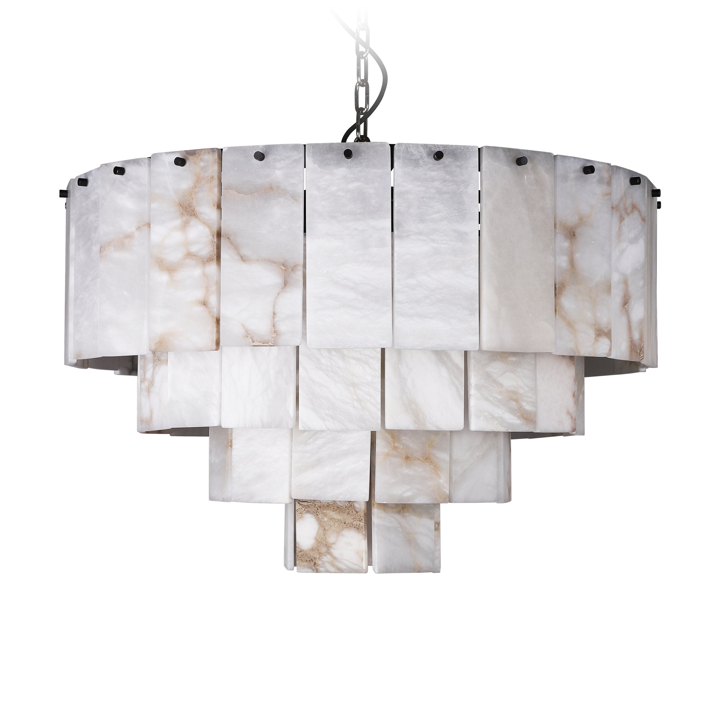 Twilight Fog Classic Rings Layer Alabaster Panels Chandelier (BRCH9196-80) - BRILLIANT MAKER