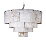 Twilight Fog Classic Rings Layer Alabaster Panels Chandelier (BRCH9196-80) - BRILLIANT MAKER