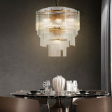 BRCH9198-60 Babel Dream Vertical Texture Glass Chandelier | Modern Simplicity | BRILLIANT-MAKER - BRILLIANT MAKER
