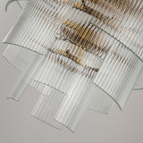 BRCH9198-60 Babel Dream Vertical Texture Glass Chandelier | Modern Simplicity | BRILLIANT-MAKER - BRILLIANT MAKER