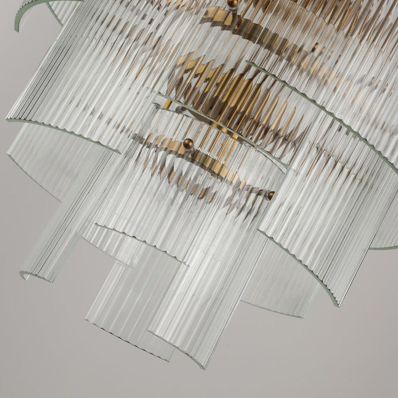 BRCH9198-60 Babel Dream Vertical Texture Glass Chandelier | Modern Simplicity | BRILLIANT-MAKER - BRILLIANT MAKER