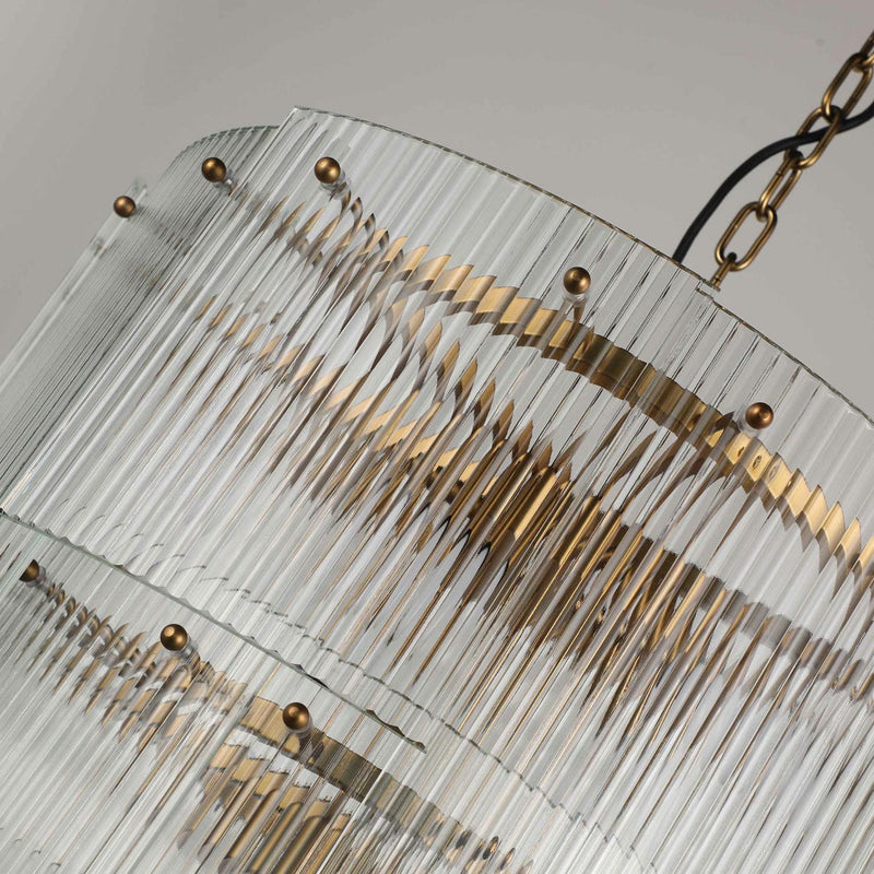 BRCH9198-60 Babel Dream Vertical Texture Glass Chandelier | Modern Simplicity | BRILLIANT-MAKER - BRILLIANT MAKER
