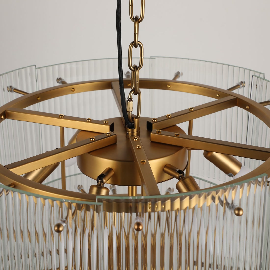 BRCH9198-60 Babel Dream Vertical Texture Glass Chandelier | Modern Simplicity | BRILLIANT-MAKER - BRILLIANT MAKER