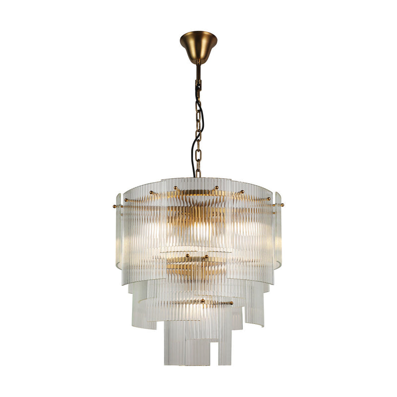 BRCH9198-60 Babel Dream Vertical Texture Glass Chandelier | Modern Simplicity | BRILLIANT-MAKER - BRILLIANT MAKER