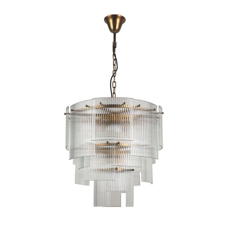BRCH9198-60 Babel Dream Vertical Texture Glass Chandelier | Modern Simplicity | BRILLIANT-MAKER - BRILLIANT MAKER