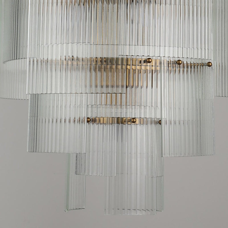 Babel Dream Vertical Texture Glass Chandelier | Modern Simplicity | BRILLIANT-MAKER - BRILLIANT MAKER