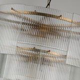 Babel Dream Vertical Texture Glass Chandelier | Modern Simplicity | BRILLIANT-MAKER - BRILLIANT MAKER