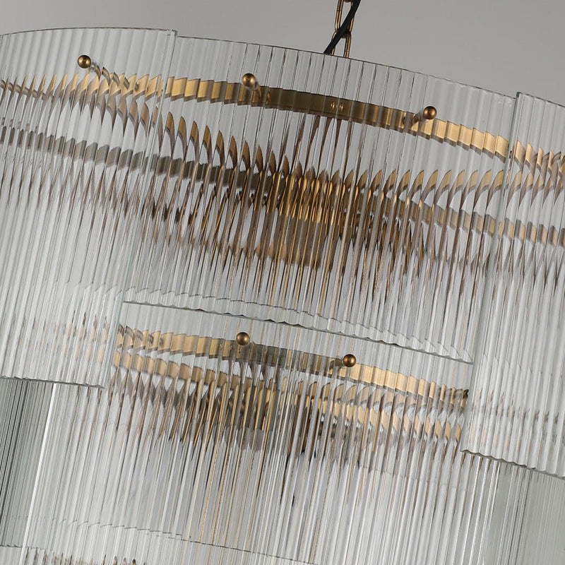 Babel Dream Vertical Texture Glass Chandelier | Modern Simplicity | BRILLIANT-MAKER - BRILLIANT MAKER