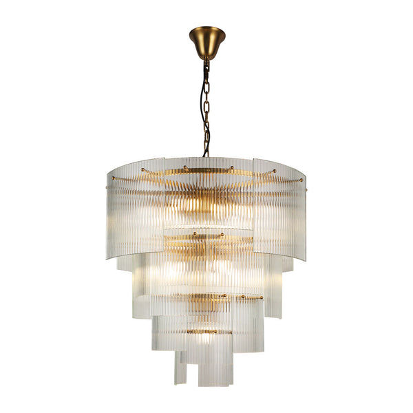 Babel Dream Vertical Texture Glass Chandelier | Modern Simplicity | BRILLIANT-MAKER - BRILLIANT MAKER