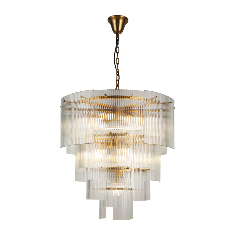 Babel Dream Vertical Texture Glass Chandelier | Modern Simplicity | BRILLIANT-MAKER - BRILLIANT MAKER