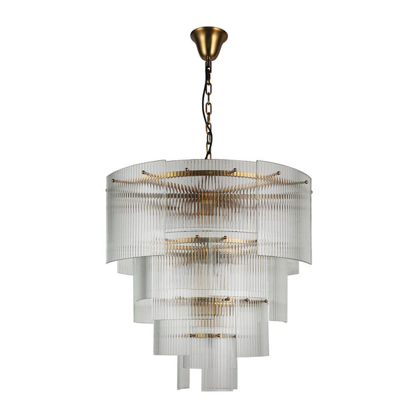 Babel Dream Vertical Texture Glass Chandelier | Modern Simplicity | BRILLIANT-MAKER - BRILLIANT MAKER