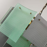 BRCH9198GN-60 Babel Dream Vertical Texture Glass Chandelier | Modern Simplicity | BRILLIANT-MAKER - BRILLIANT MAKER