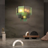BRCH9198GN-60 Babel Dream Vertical Texture Glass Chandelier | Modern Simplicity | BRILLIANT-MAKER - BRILLIANT MAKER