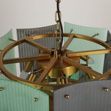 BRCH9198GN-60 Babel Dream Vertical Texture Glass Chandelier | Modern Simplicity | BRILLIANT-MAKER - BRILLIANT MAKER