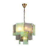 BRCH9198GN-60 Babel Dream Vertical Texture Glass Chandelier | Modern Simplicity | BRILLIANT-MAKER - BRILLIANT MAKER