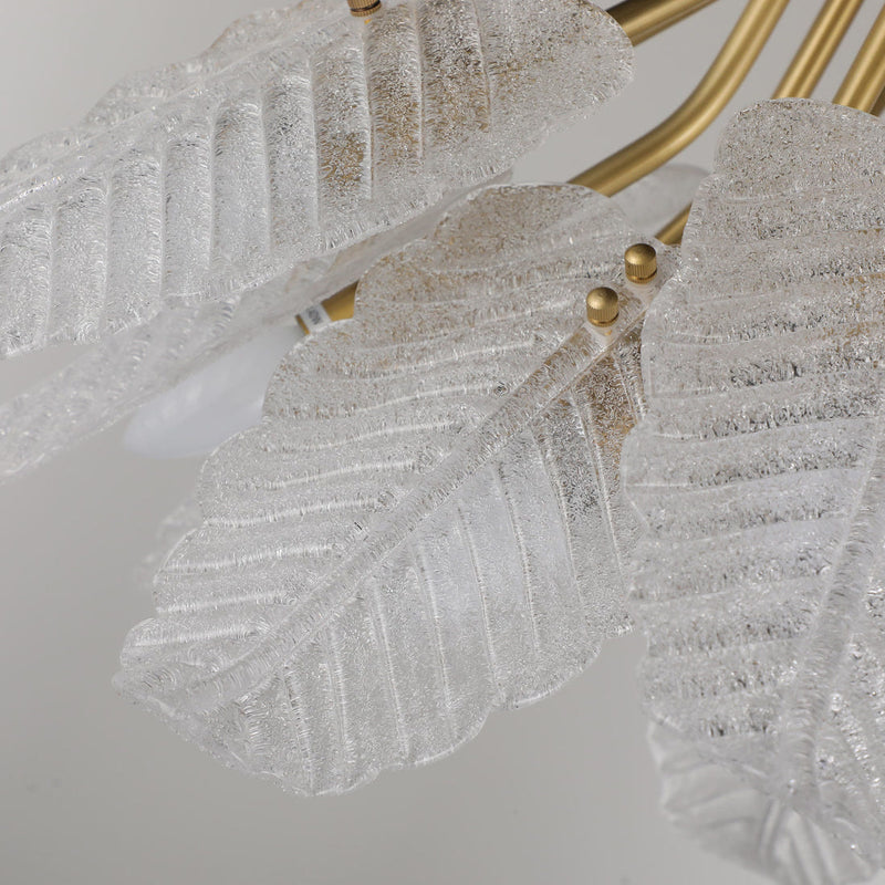Windborne Leaves Textured Glass Ceiling Light - Modern Simplicity | BRILLIANT-MAKER - BRILLIANT MAKER