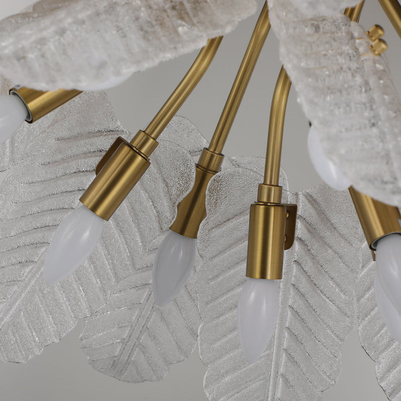 Windborne Leaves Textured Glass Ceiling Light - Modern Simplicity | BRILLIANT-MAKER - BRILLIANT MAKER