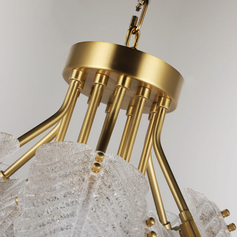 Windborne Leaves Textured Glass Ceiling Light - Modern Simplicity | BRILLIANT-MAKER - BRILLIANT MAKER