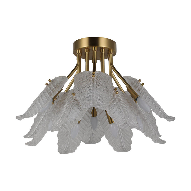 Windborne Leaves Textured Glass Ceiling Light - Modern Simplicity | BRILLIANT-MAKER - BRILLIANT MAKER