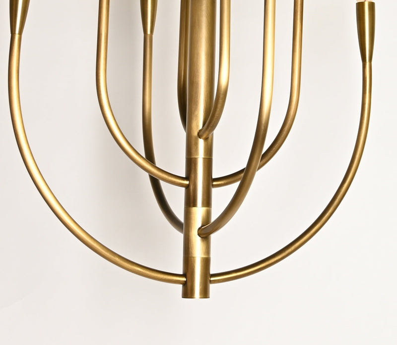 BRCH9173-8AB 8-Holders Hand-Dyed Antique Brass Chandelier | American Elegance | American Style Lighting - BRILLIANT MAKER